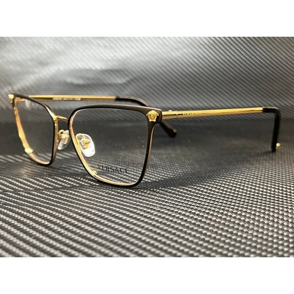 SALE! Versace Gold Matte Black 54mm Women's Eyeglasses! - Picture 1 of 4